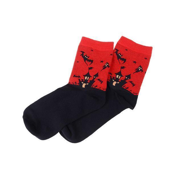 5 Pairs Spooky Sockies