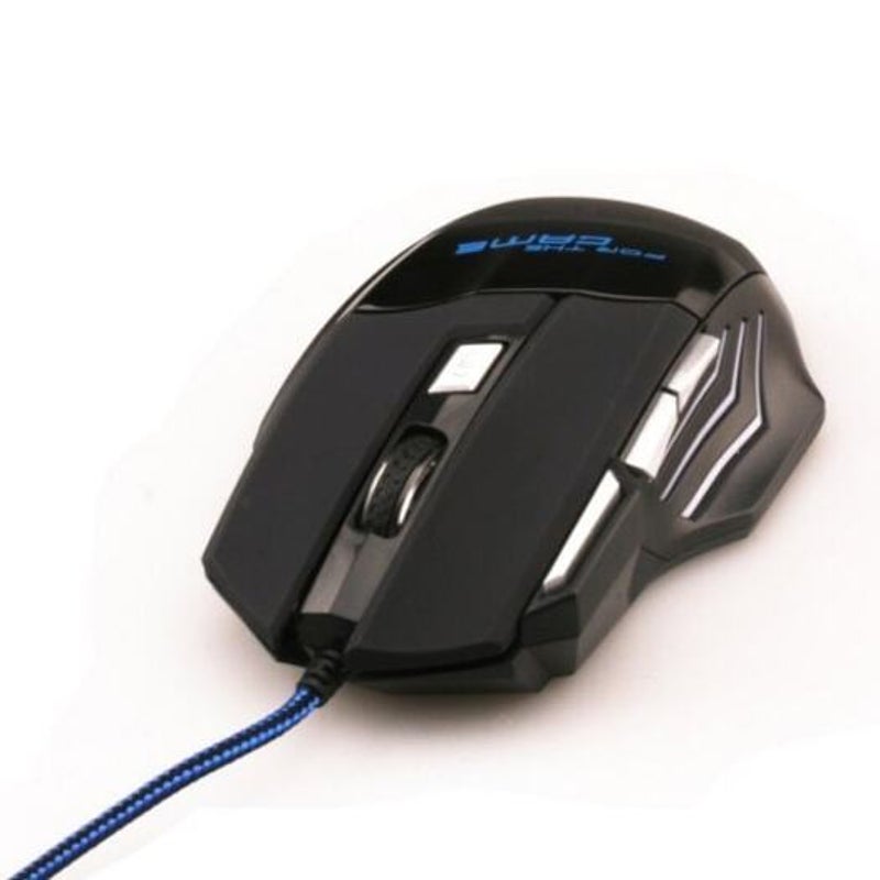 Professional 7 Buttons 5500Dpi Usb Optical Wired Gaming Mouse For Pc Laptop Mice Black