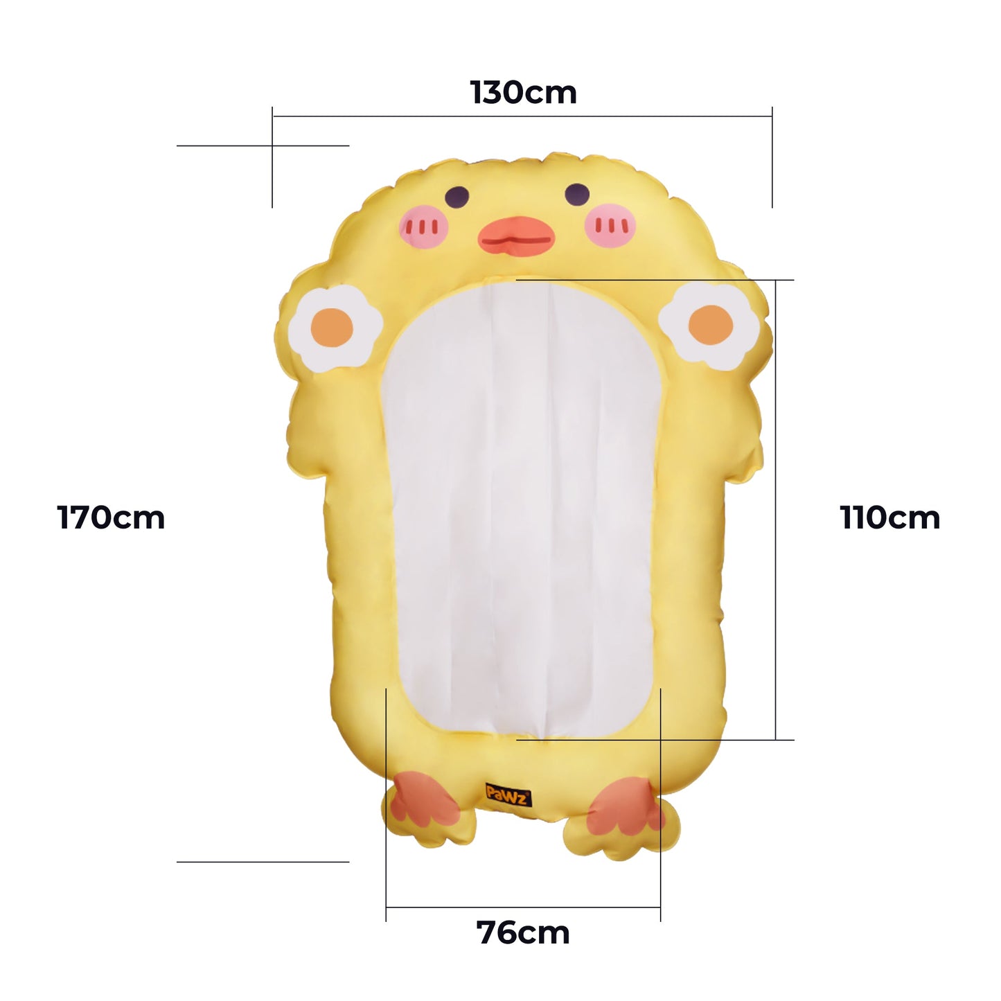 Pawz Pet Cooling Mat Dog Cat Human Size Yellow