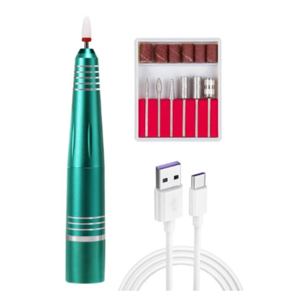 Rechargeable Electric Nail File Cordless Drill Machine Kit For Acrylic Gel Nails Manicure Pedicure Tool Home Salon