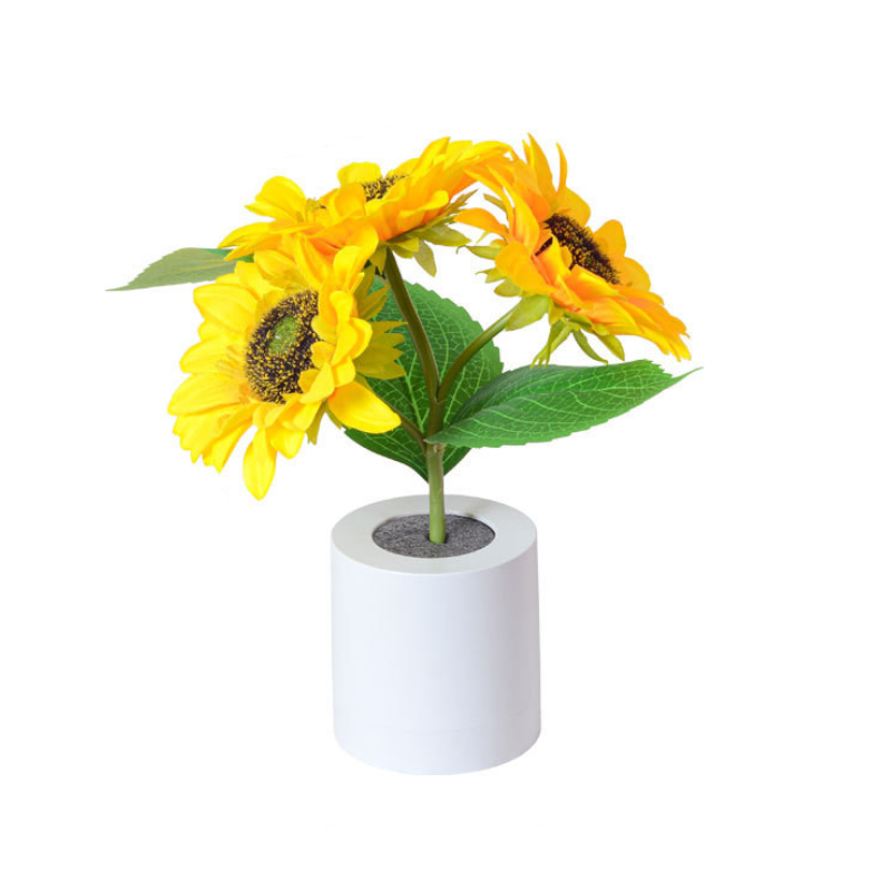 Rechargeable Sunflower Led Night Light Table Lamp Home Decor Gift