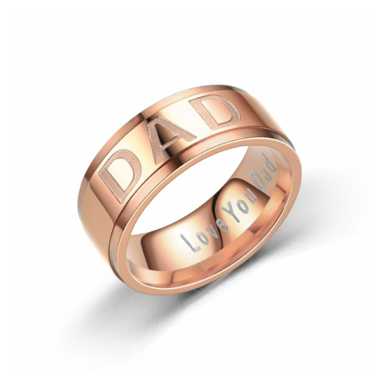 Veile Studios Rings Father Day Gift Dad Engraved Titanium Men
