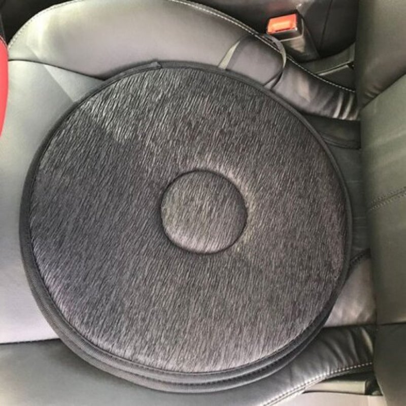 Seat Cushion Soft Relieve Pain Mat Comfortable 360 Degree Rotate Chair Pad Black