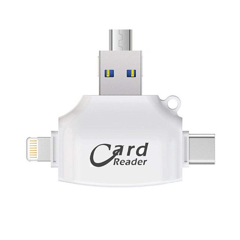 Sd / Micro Card Reader For Iphone Ipad Android Mac Computer Camera Memory 4 In 1 Adapter Trail Viewer