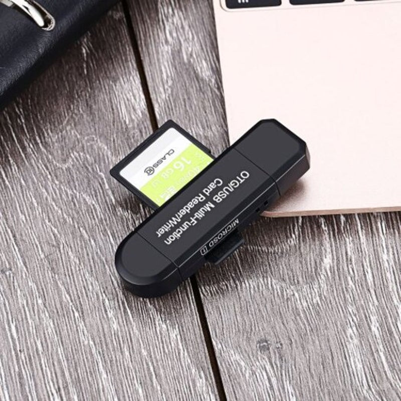 Sd / Micro Card Reader Usb Adapter And 2.0 Portable Memory For Sdxc Sdhc Black