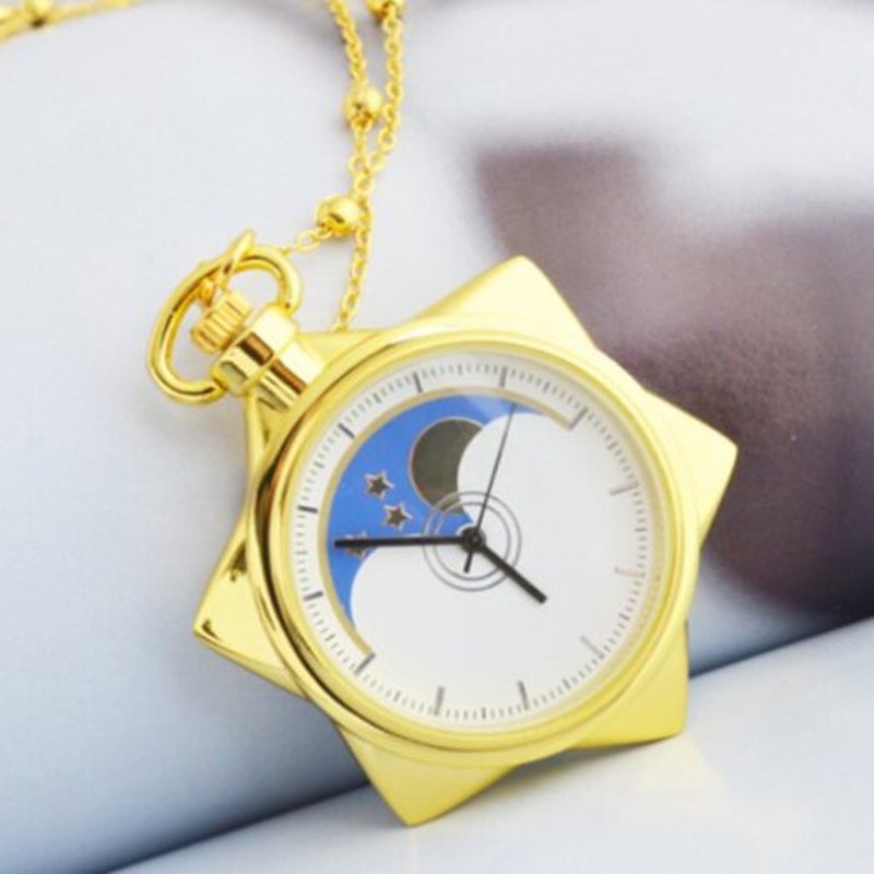 Seasonal 3152332 Pentagram Style Pocket Watch Gold