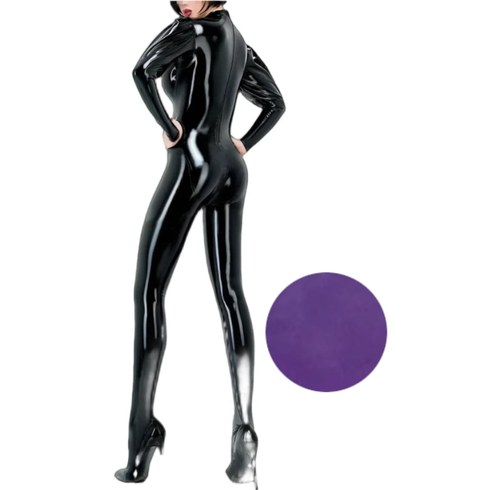 Sexy Latex Gummi Catsuit With Puff Sleeves Handmade Bodysuit For Women And Men