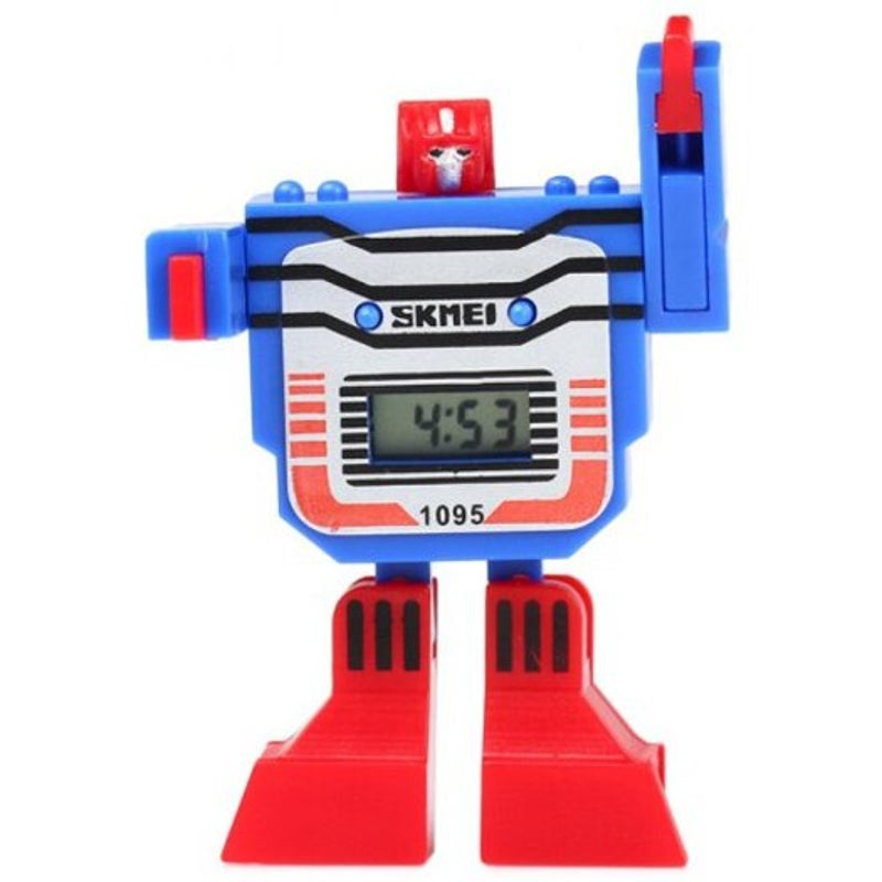 Veile Studios Skmei 1095 Robot Dial Led Watch With Rubber Band For Children Blue