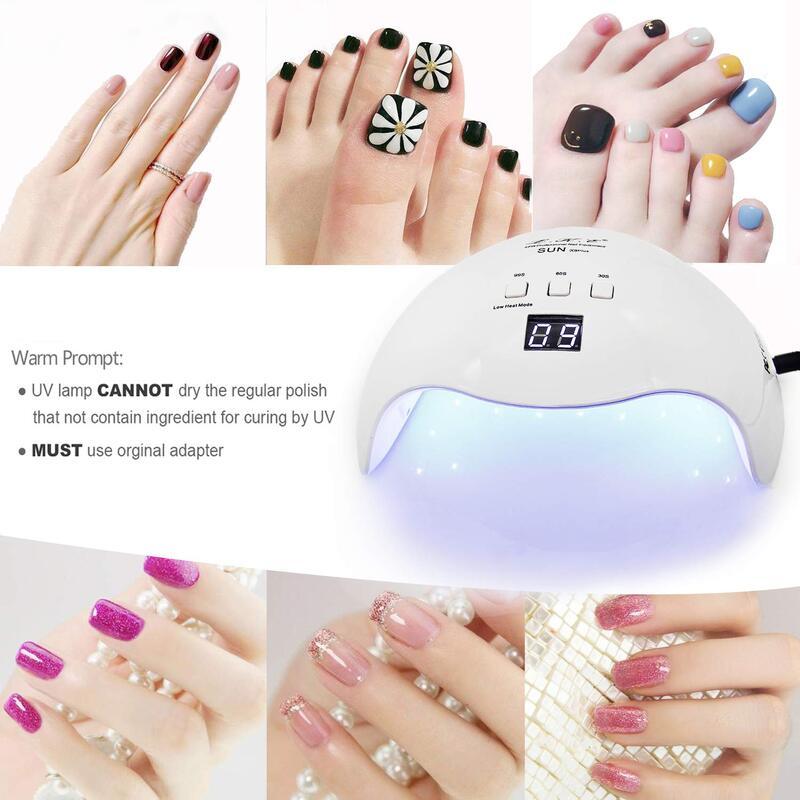 Nail Dryers Smart Lamp Gel Uv Led Polish Strip White