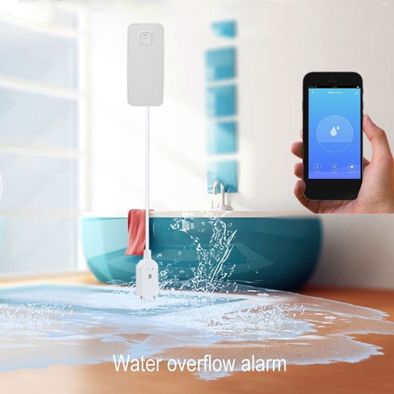 Smartlife App Wifi Water Sensor Leak Detector Level Leakage Alarm