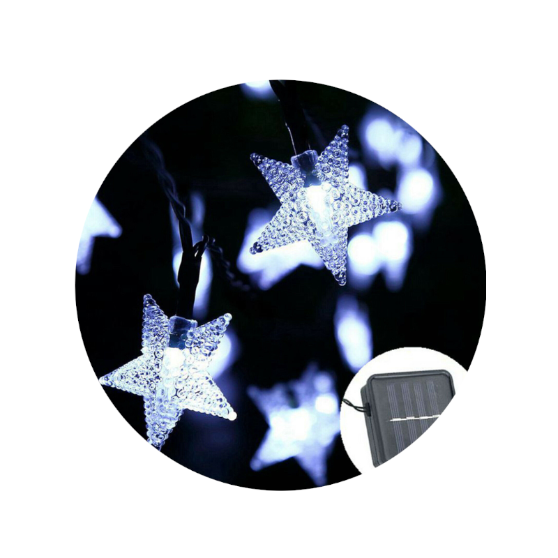 Solar Led Star String Lights Outdoor Garden Decorative