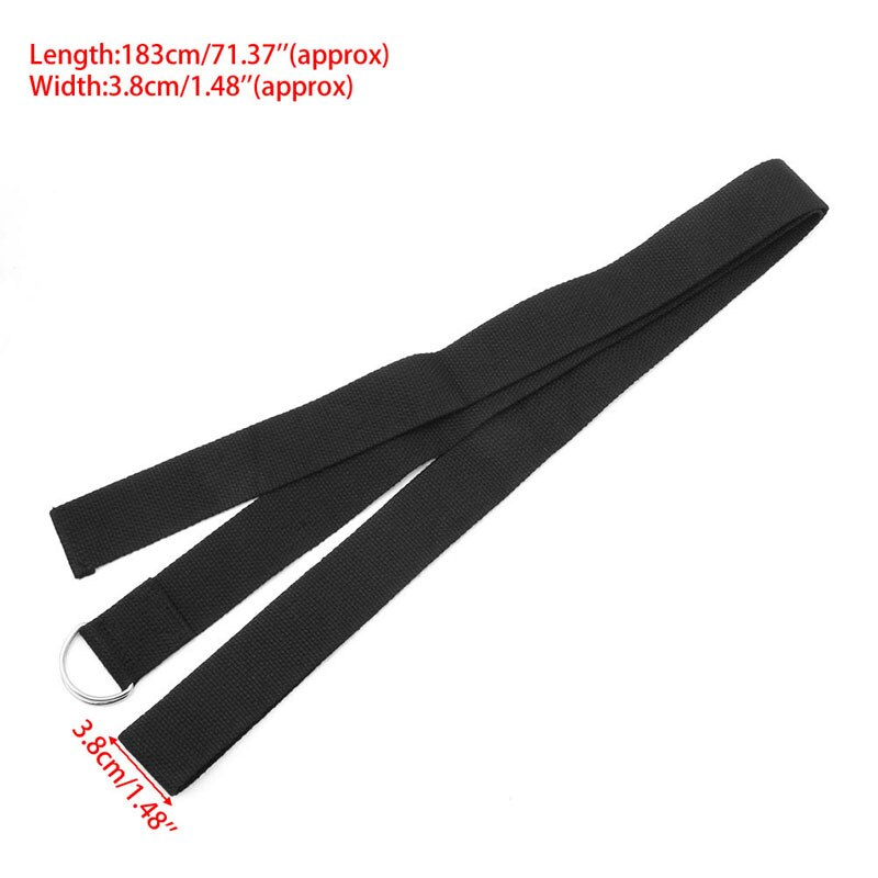 Sport Yoga Stretch Strap D Ring Belt Gym Waist Leg Fitness 180Cm