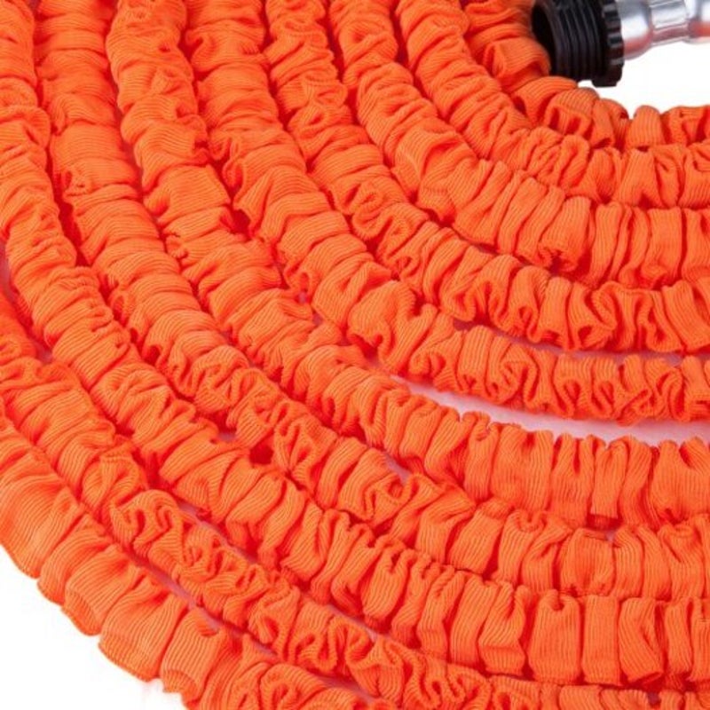 Spray Gun 100Ft Expandable Garden Hose Pipe Orange