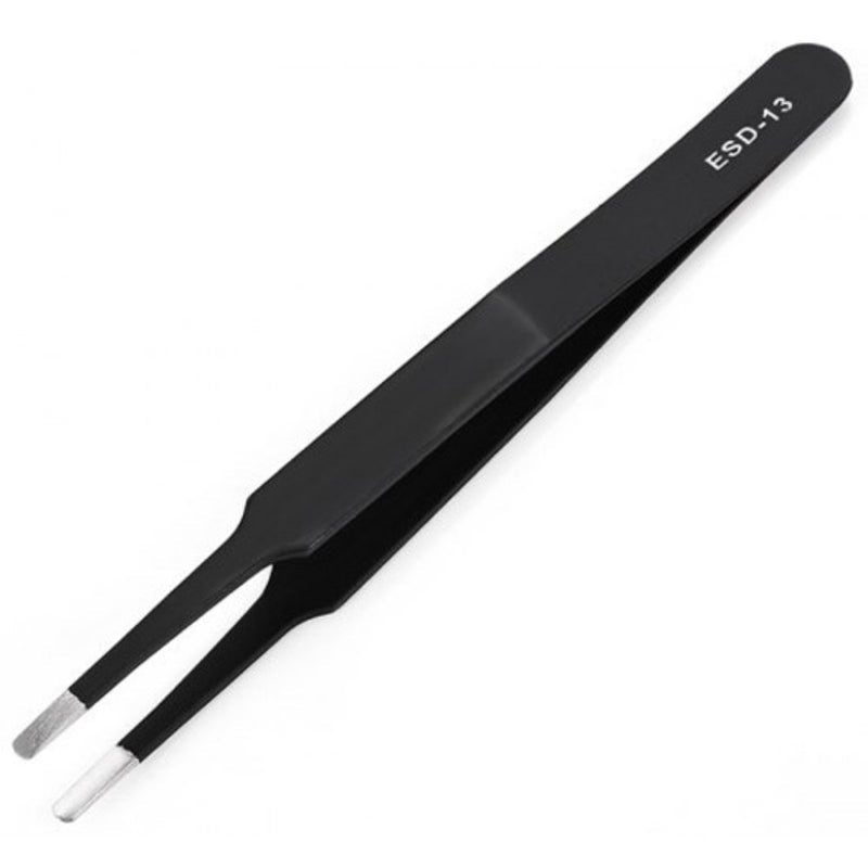 Stainless Steel Anti Static Tweezers 6Pcs Black
