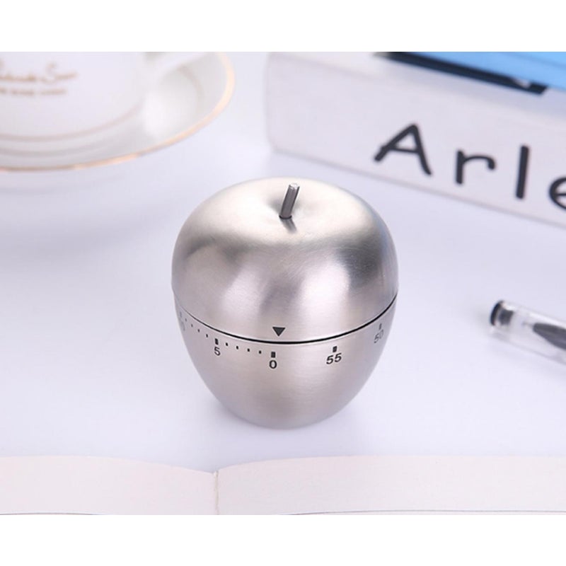 Stainless Steel Timer Kitchen Machinery Timing Reminder Clock Apple