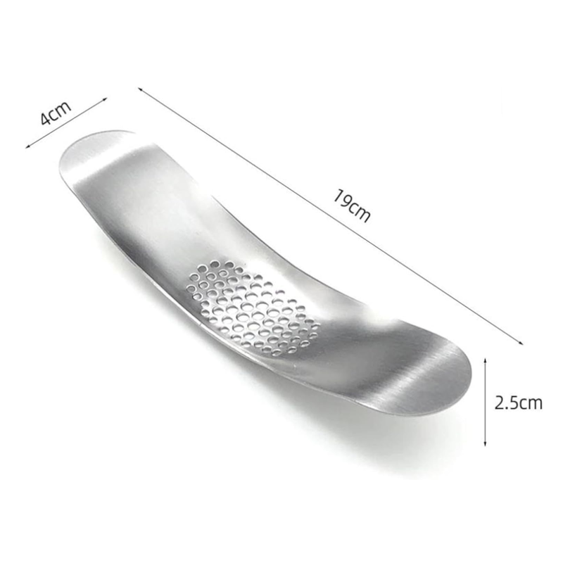Stainless Steel Manual Garlic Press Crusher Chopper Cooking Tools Gadgets Silver