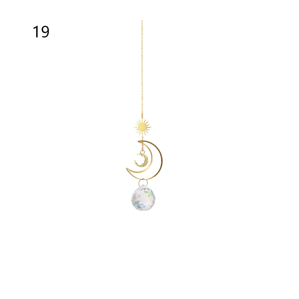 Suncatcher Pendant Eye Catching Decorative Glass Faux Crystal Rainbow Prism Home Decoration