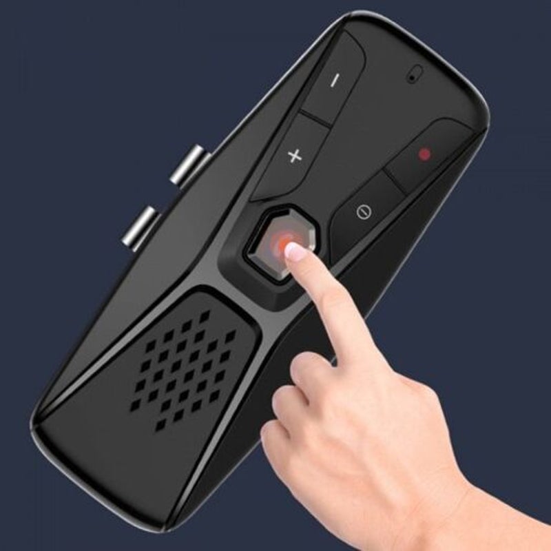 T823 Bluetooth 5.0 Car Speakerphone Sun Visor Hands Free Player Navigation Broadcast Black