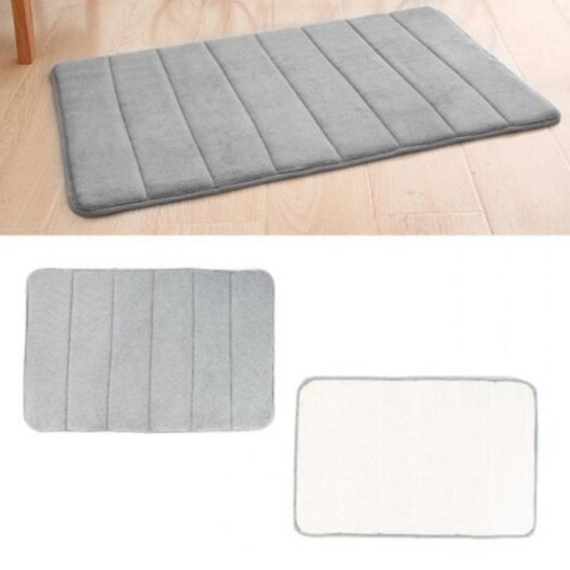 Thick Memory Foam Mat Water Absorbent Non Slip Bath Pad Home Doormat Fern Green