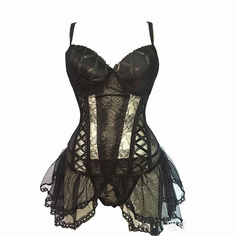 Tulle Lace Bodysuit Women