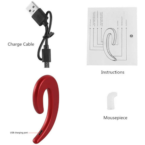 Ultrathin Earhook Unilateral Bluetooth Earphone Headphone With Mic