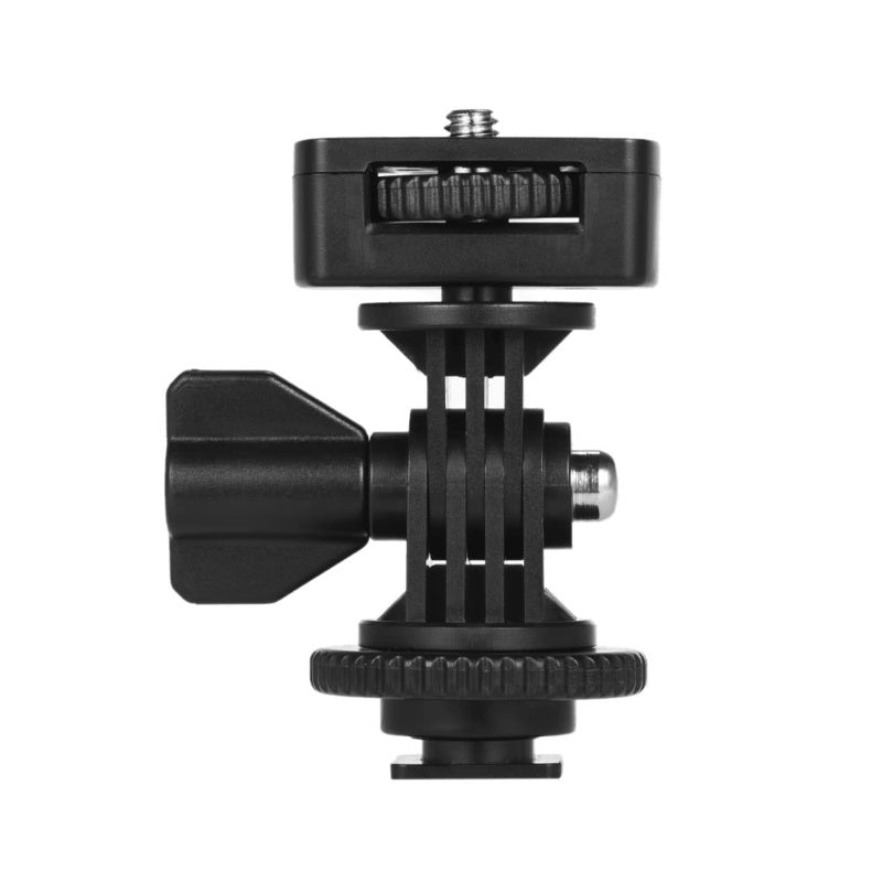 Universal Adjustable Cold Hot Shoe Mount Holder Adapter With 1/4" Screw Black
