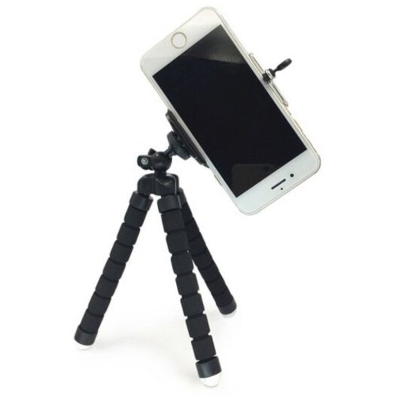 Universal Compact Tripod Stand Flexible Octopus Phone Camera Selfie Stick Mount For Smartphone / Digital Black