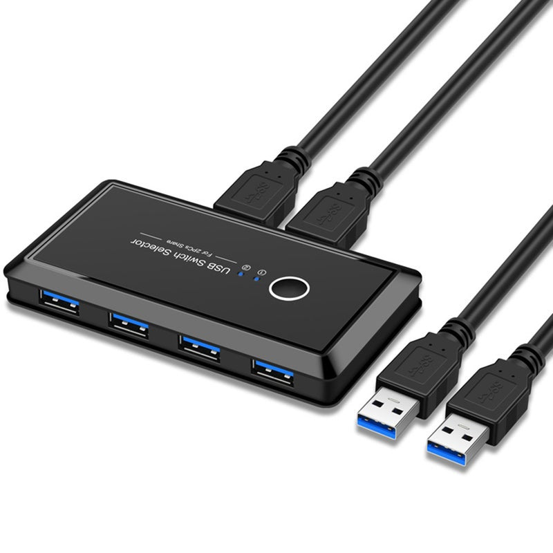 Usb Kvm Switch Box 3.0 2.0 Switcher Port Pcs Sharing 4 Devices For Keyboard Mouse Printer Monitor With Cable