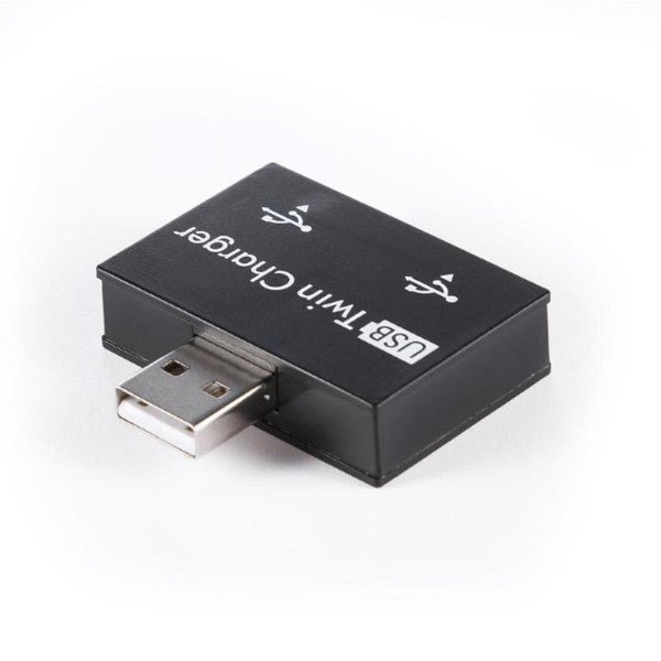 Usb2.0 Male To Twin Charger Dual Port Splitter Hub Adapter Converter Charging Wire Plug For Laptop Pc