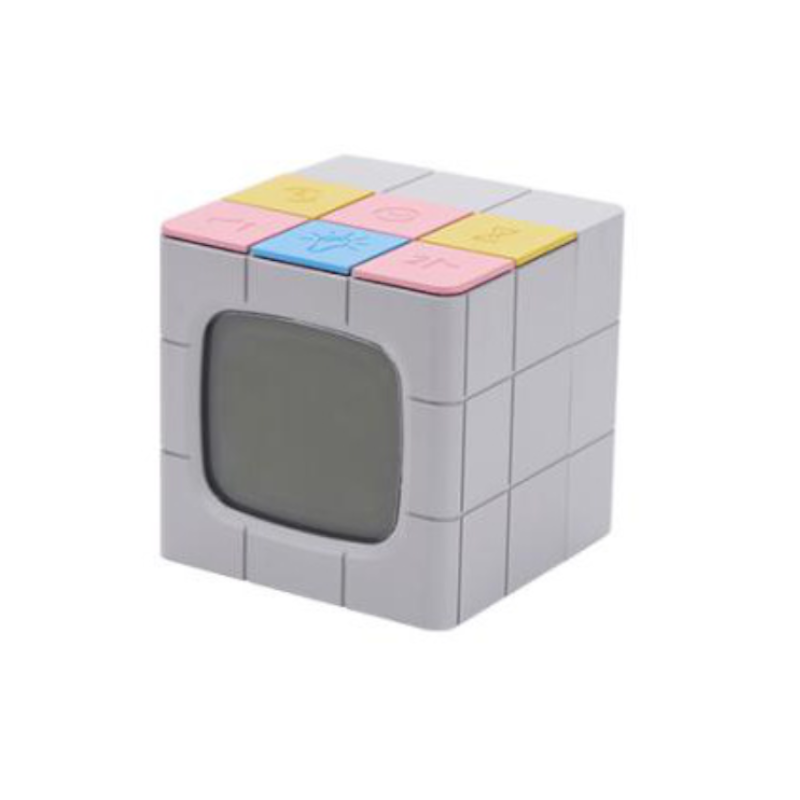 Usb Charging Voice Control Alarm Clock Cube Led Night Light