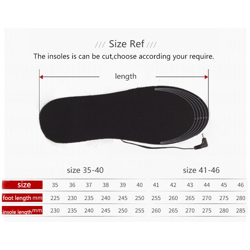 Usb Heated Shoes Insoles Can Be Cut Winter Warm Heating Pad Feet For Boots Sneaker