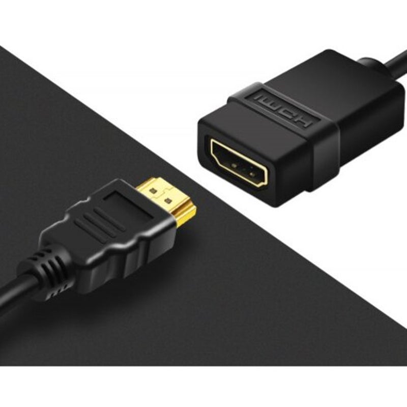 Version 1.4 Hdmi Male To Female Cable Black 1M