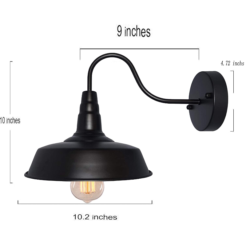 Wall Sconce Metal Retro Light Kitchen Bar Loft Garden Lamp