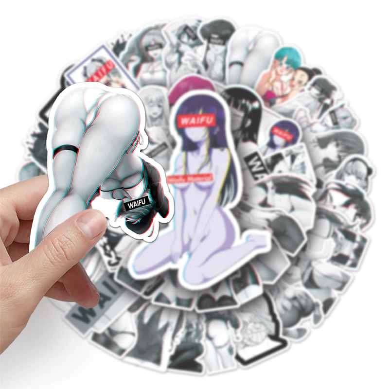 10/30/50Pcs Waifu Hentai Sexy Girl Otaku Phone Laptop Adult Stickers