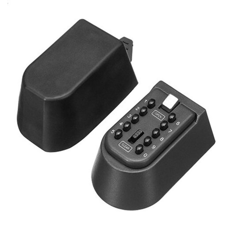 Wall Mounted Key Safe Password Lock Storage Box Black