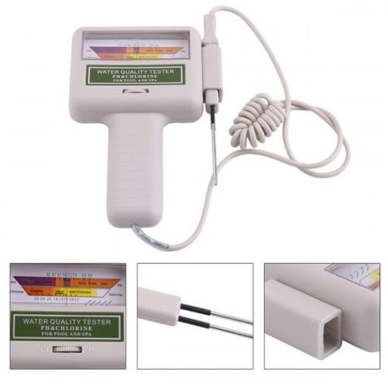 Water Quality Tester Ph / Chlorine Detector White