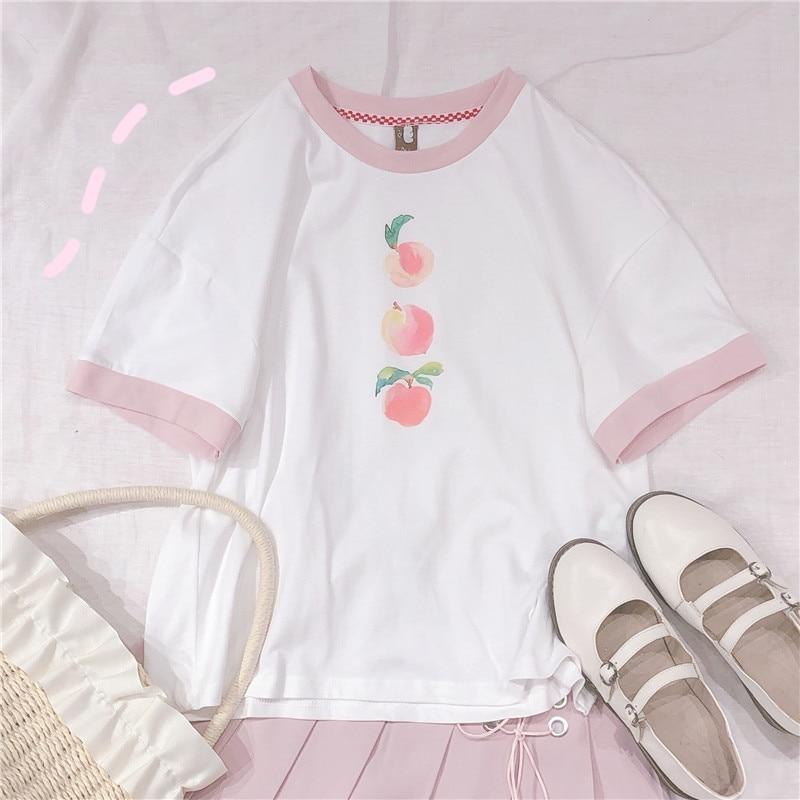 Watercolour Peach Tee