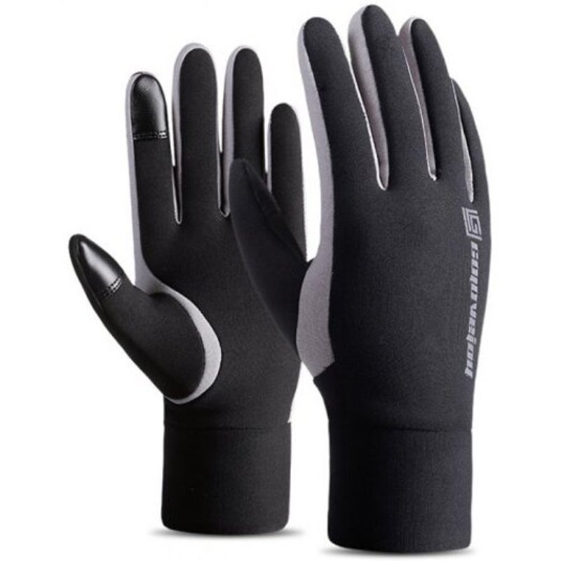 Waterproof Windproof Warm Touch Screen Full Finger Gloves Black Xl