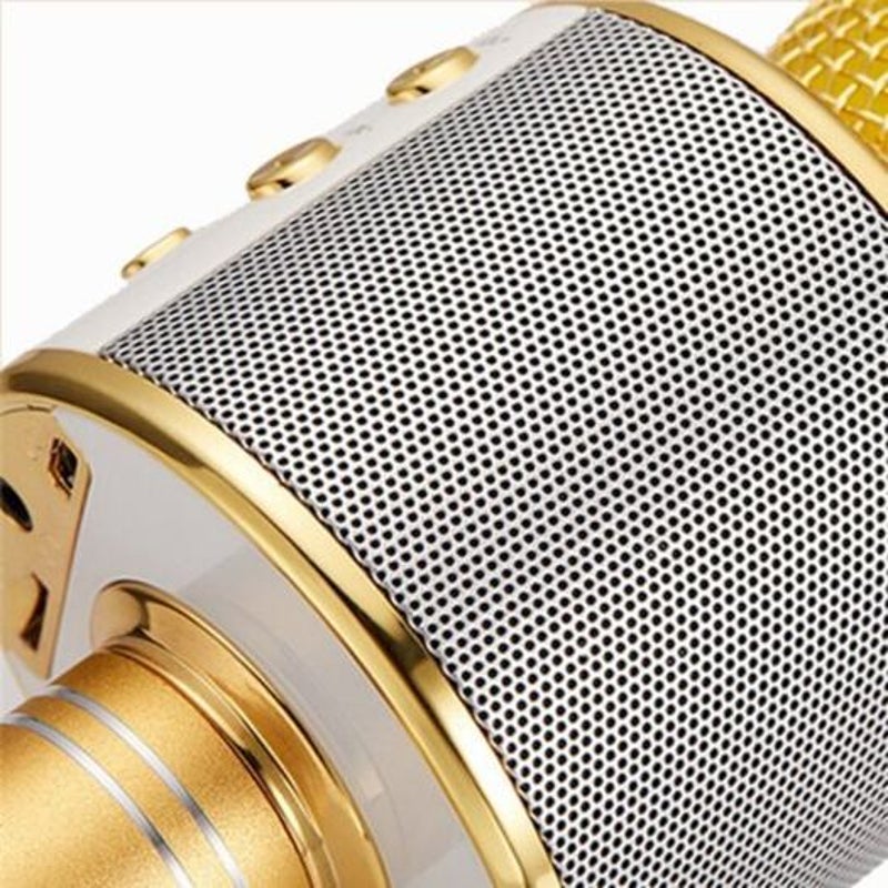 Wireless Bluetooth Karaoke Handheld Microphone Usb Ktv Player Record Music Microphones Golden