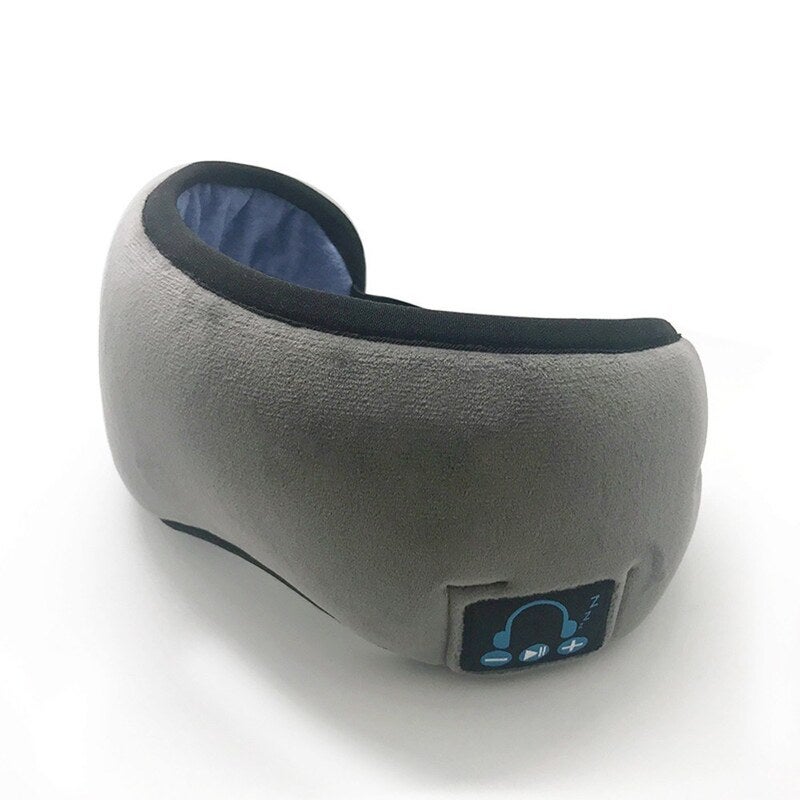 Wireless Stereo Bt Earphone Sleep Mask Soft Earphones Support Handsfree Sleeping Eye Black