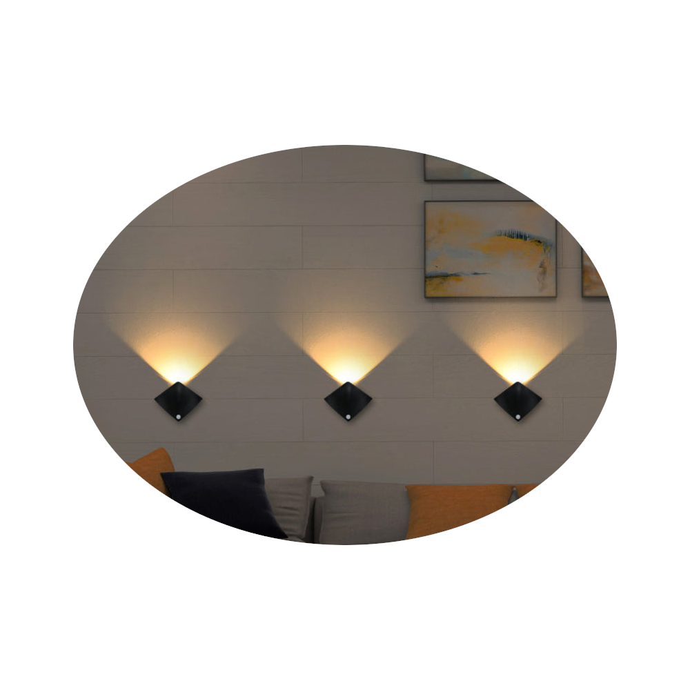 Wireless Usb Rechargeable Decor Wall Lamp Human Body Sensing Home Night Lights Bedroom Porch Balcony Corridor Lamps