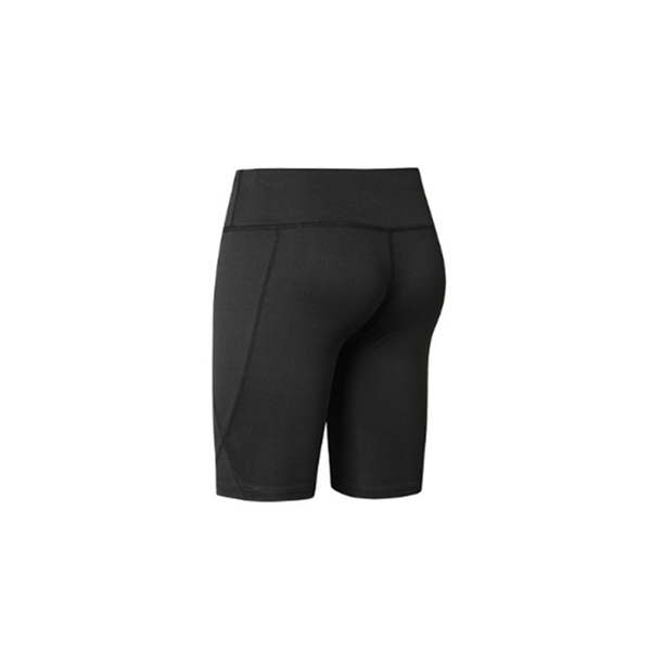 Women Performance Athletic Compression Shorts With Side Pocket Black