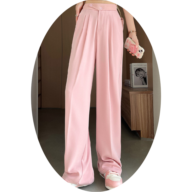 Womens New High Waist Loose Drape Suit Wide Leg Pants Product Information Size