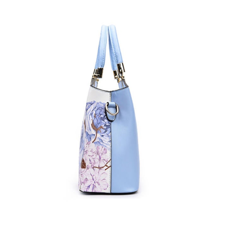 Women Pu Leather Print Handbag Crossbody Bag