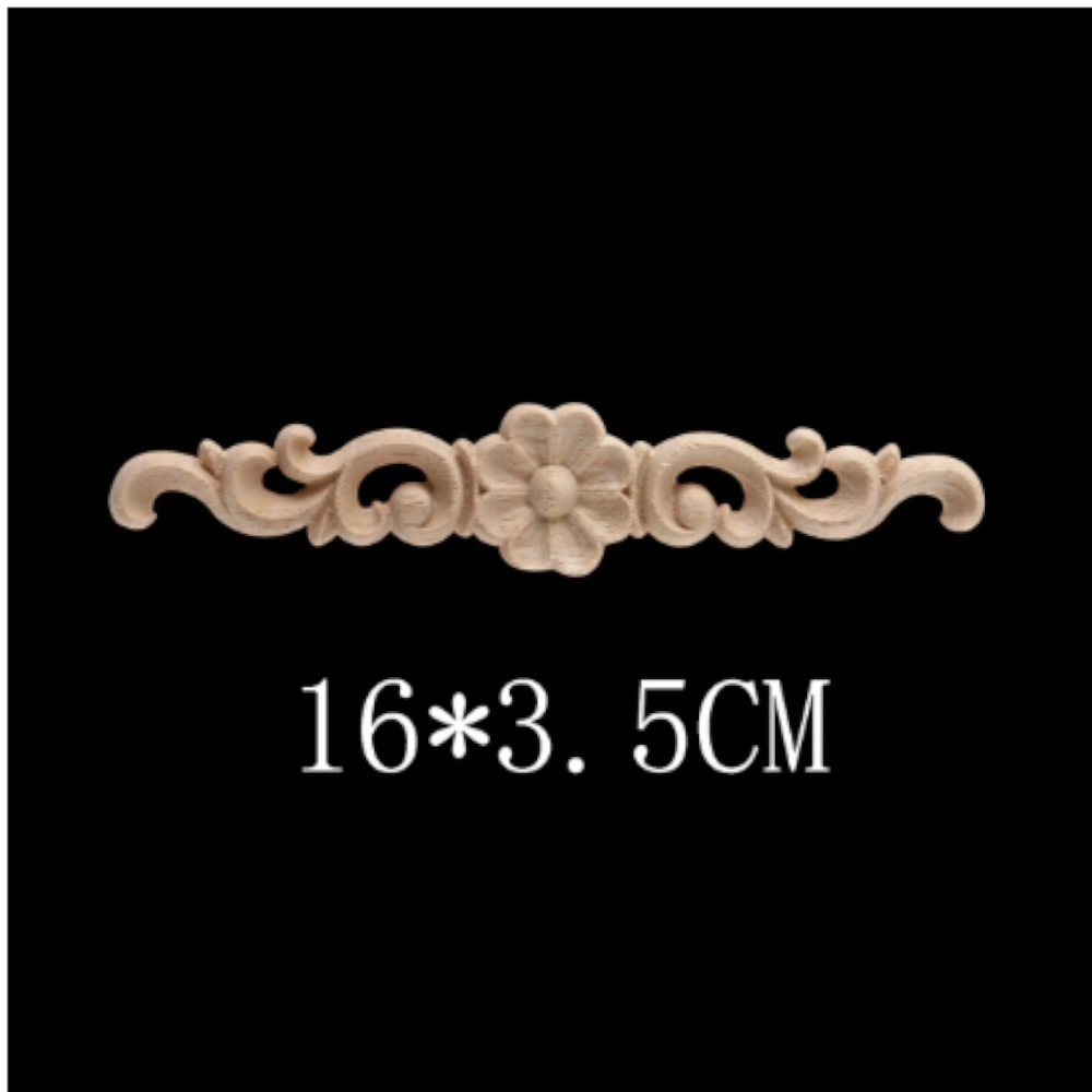 Wood Carved Corner Onlay Applique European Style Door Furniture Cabinet Decor