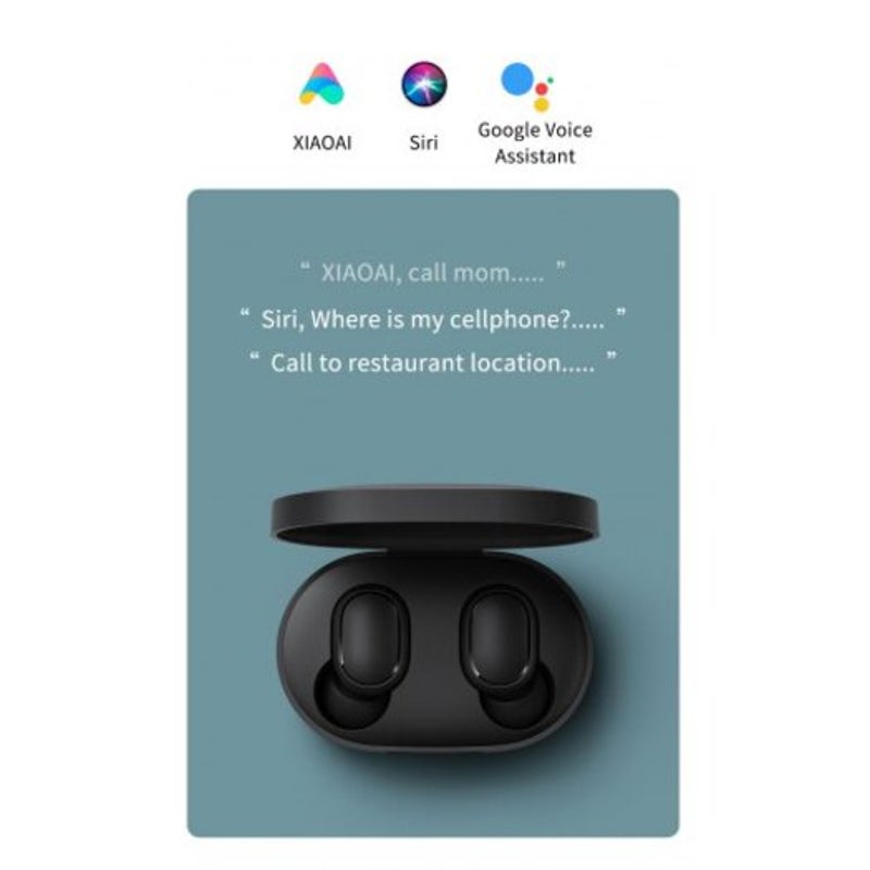 Xiaomi Redmi Airdots Wireless Earphone Voice Control Bluetooth 5.0 Noise Reduction Tap Black Brazil