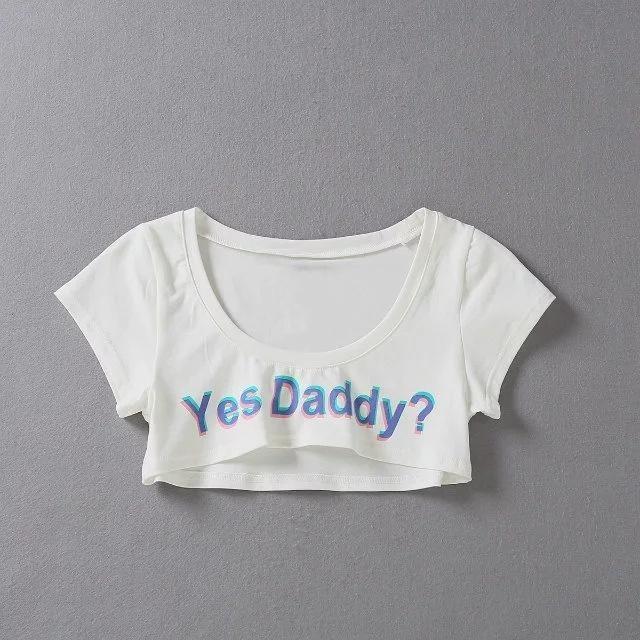 Yes Daddy Micro Crop Top Ddlg Clothing