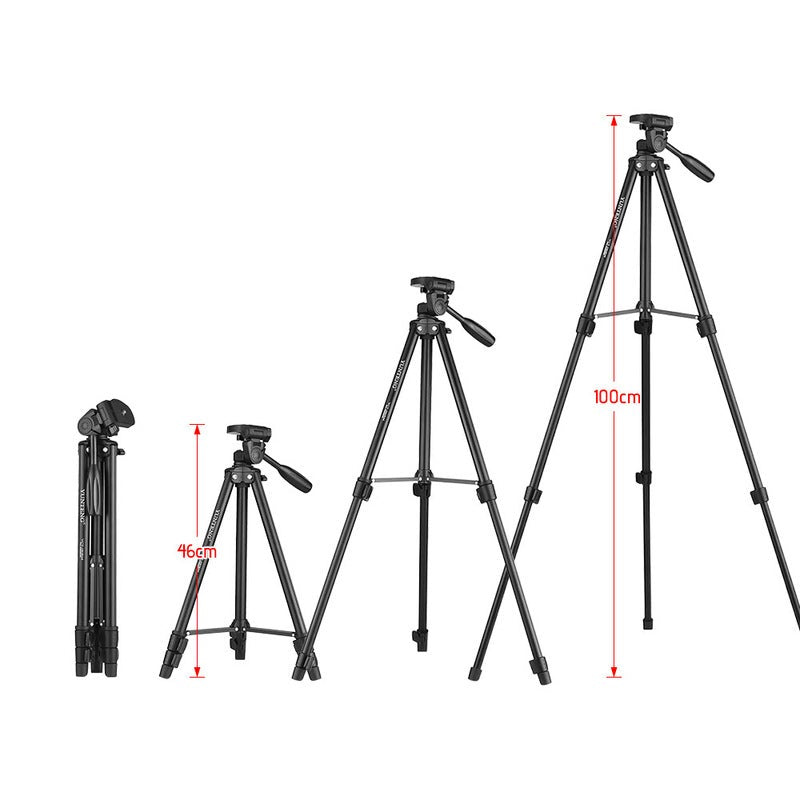 Vct-580 Aluminum Alloy Tripod Portable Lightweight With 1/4" Screw