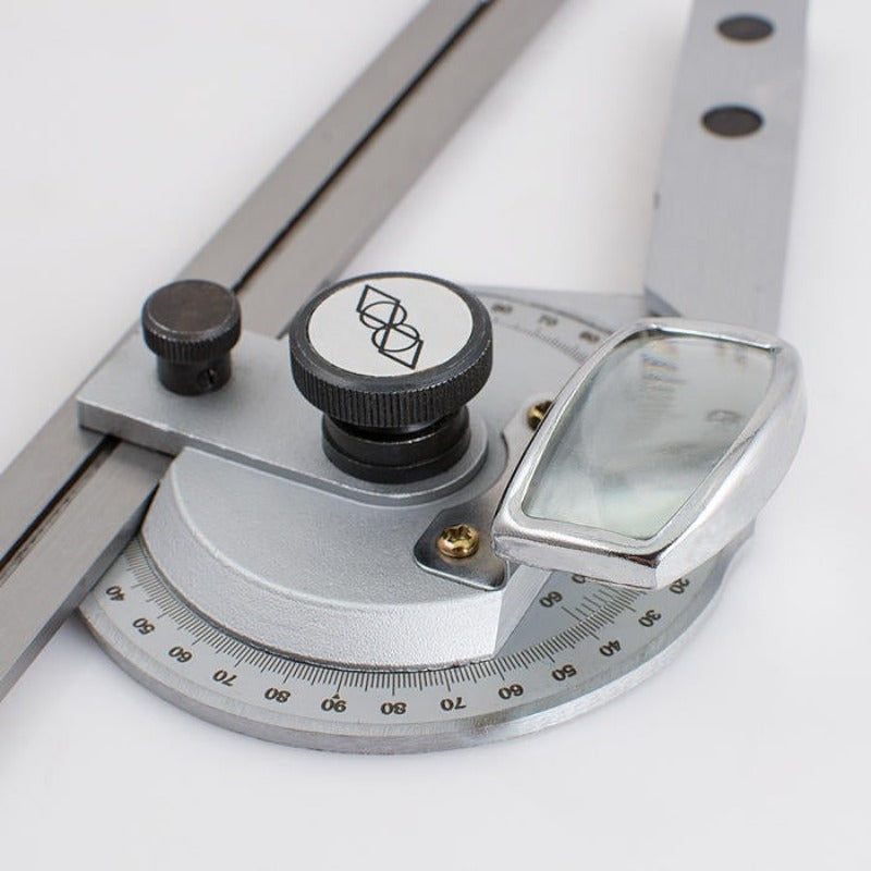 0 360 Stainless Steel Universal Bevel Protractor Angle Finder Angular Dial Ruler Goniometer With 300Mm Blade