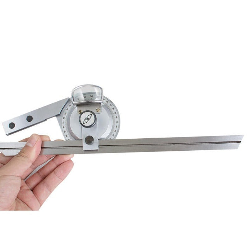 0 360 Stainless Steel Universal Bevel Protractor Angle Finder Angular Dial Ruler Goniometer With 300Mm Blade